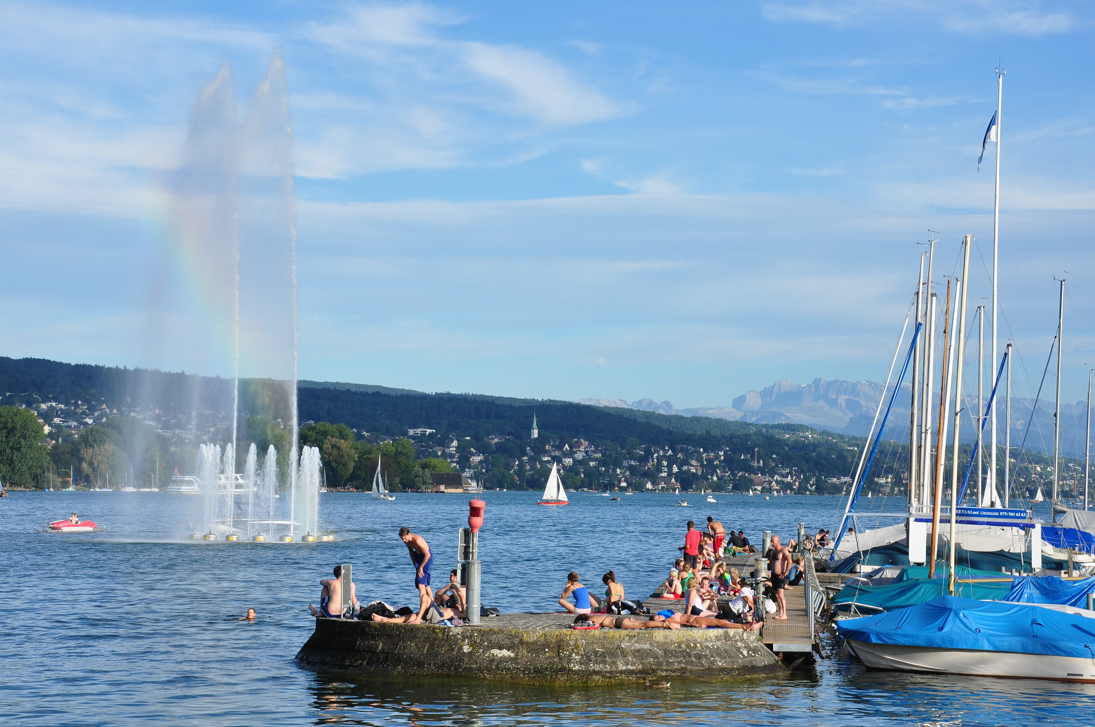 Springbrunnen in Zürich-Enge (Switzerland)